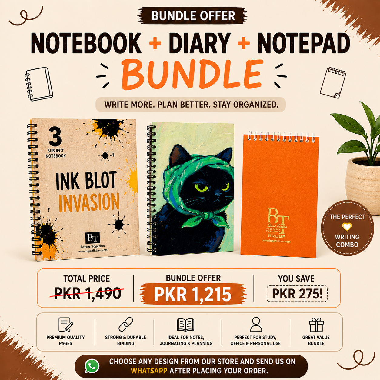 Notebook, Diary & Notepad Bundle