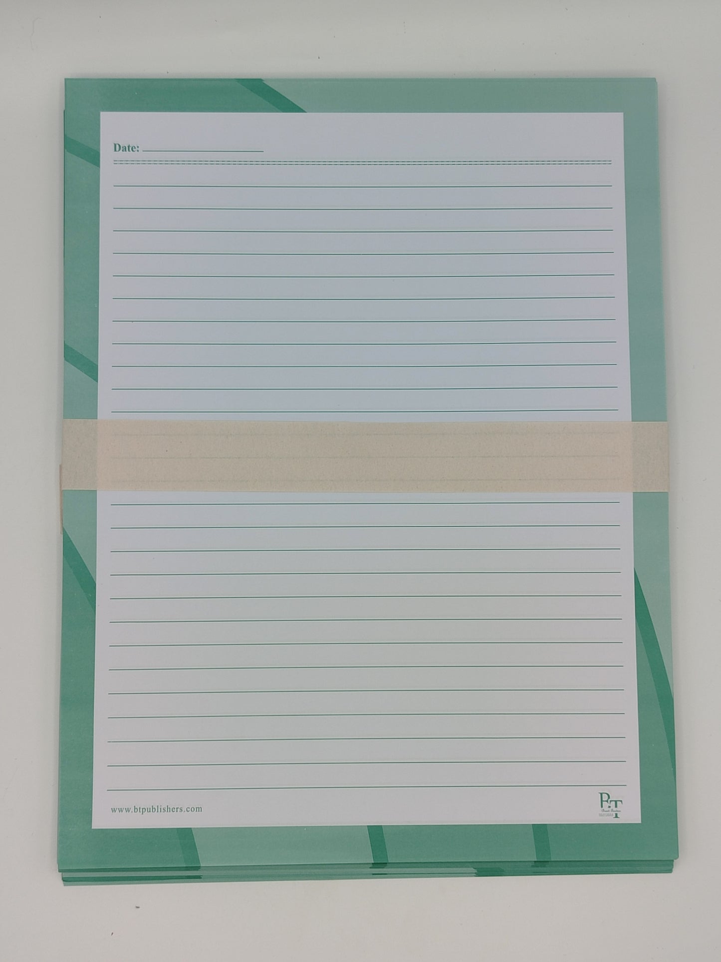 Assignment Sheets With Sea Green Borders