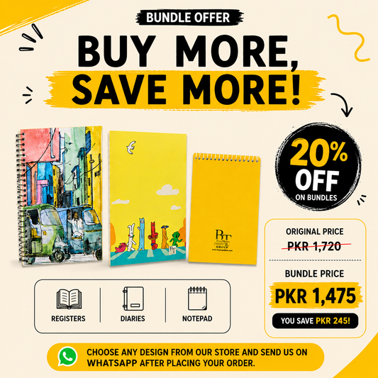 Register, Diary & Notepad Bundle