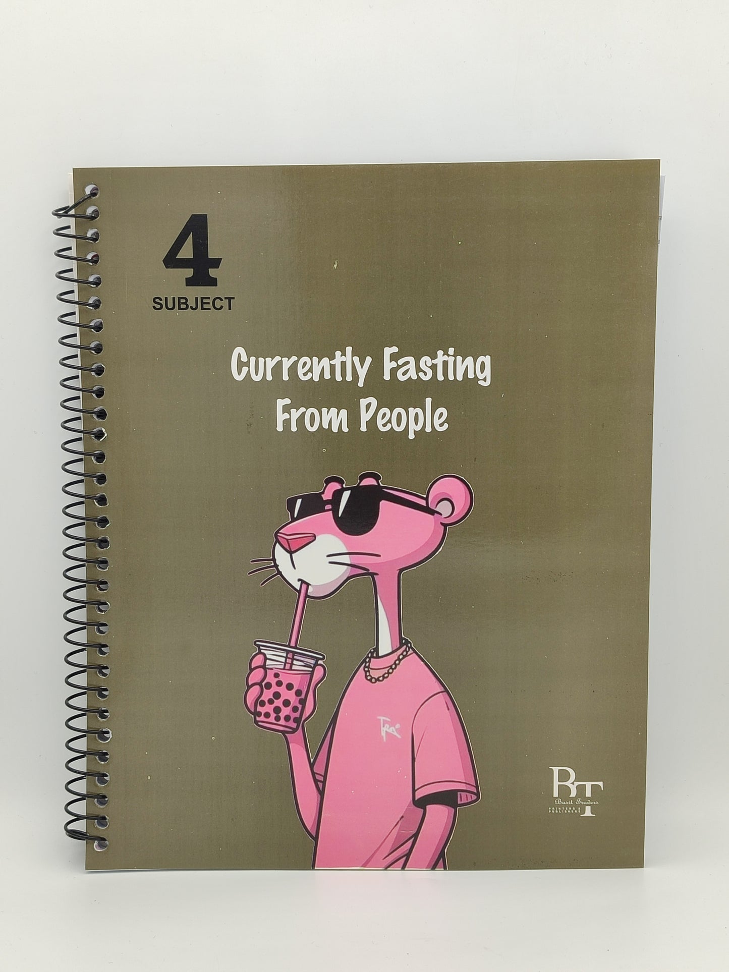 Subject Notebook “Currently fasting From People”