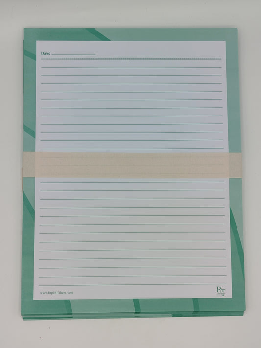 Assignment Sheets With Sea Green Borders