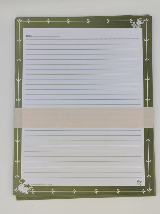Assignment Sheets With Forest Green Borders