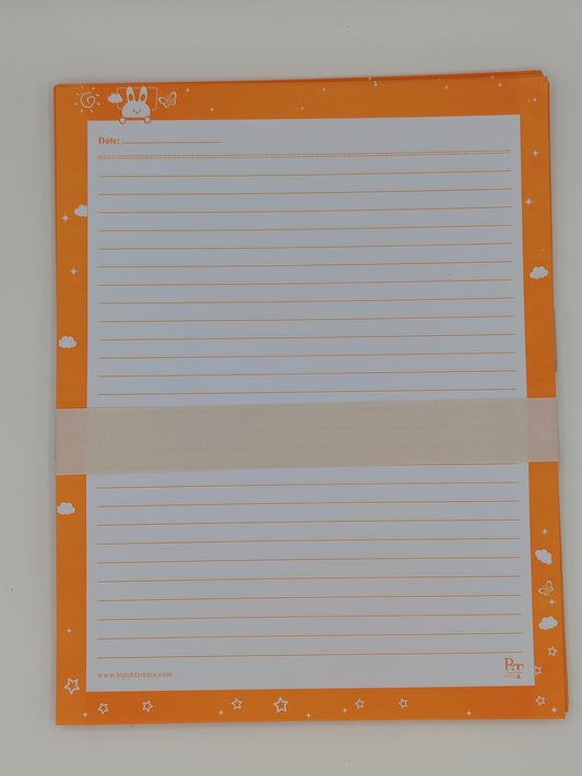 Assignment Sheets With Orange Borders