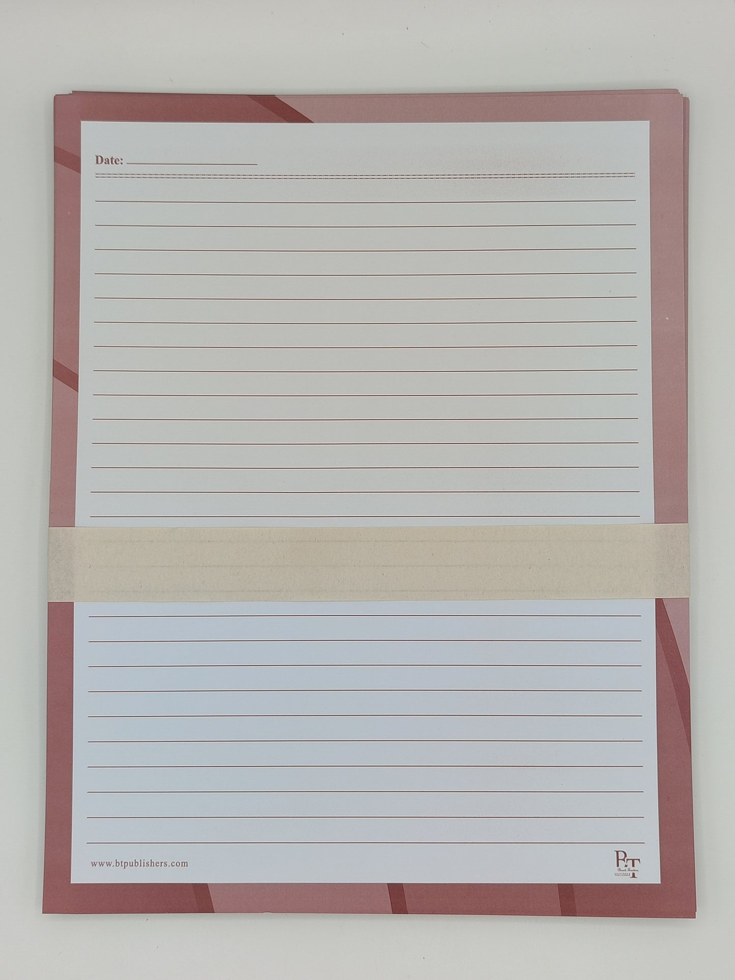 Assignment Sheets With Peach Borders