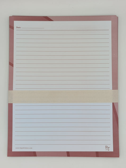 Assignment Sheets With Peach Borders