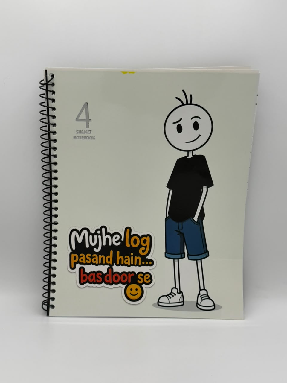 Subject Notebook “Mujhe Log Pasand Hain Bas Door Se”